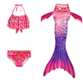 Miniatyrbillede 1 af 5: 3-delt sæt piger havfrue hale bikini badetøj sæt STYLE 4 STYLE 4 140cm