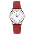Damklockor Kvarts Analog Armbandsur Casual Läder Red