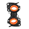 Pikkukuva 1 / 4: Polkupyörän etuvalaisimen pidike 360 astetta kääntyvä taskulampun pidike Black+Orange