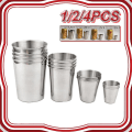 Miniatyrbilde 2 av 5: 4/2stk sett 30/70/180/320ml utendørs rustfritt stål kopper shots sett mini glass for Set 1-170ml
