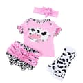 4 st Reborn Baby Dockkläder Flickor Rosa Set för 20 \"-22 \" Reborn Docka