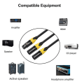 Miniatyrbilde 2 av 5: Xlr splitter kabel, 3 pins Xlr hunn til dobbel Xlr hann lydkabel Y-kabel balansert mikrofon splitt