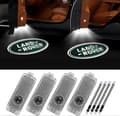 Bebetter 4 stk. LED-logolys til bildør for Land Rover, 3D trådløs velkomstprojektor Ghost Shadow Light