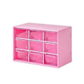 Miniatyrbilde 2 av 5: 2-pakks håndverkboksoppbevaring med 9 skuffer - Skrivebordsoppbevaringsorganisator Mini skuffer for håndverk Smykker Kosmetikk Kunst Sytilbehør med 9 skuffer with 9 Drawers Rose Red