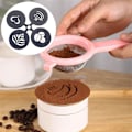 Miniatyrbillede 1 af 4: 4 stk. Cappuccino Kaffe Dekoration Rustfrit Stål Skabeloner Kaffe Kunst Skabelon Kaffe Form Værktøj til Kage Kaffe Havregryn Varm Chokolade Black