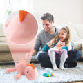 Miniatyrbilde 4 av 5: 35/45/60/80 Cm Vekt Dinosaur Plysj Fylte Dyr Dinosaur Plysj Plysj Leke for Gutter Jenter Pink 45CM