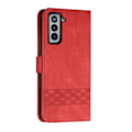 Pikkukuva 2 / 5: Kotelo Samsung Galaxy S21 5G PU-nahkalompakko puhelinkotelo korttipidikkeellä, kääntöfolio, yhteensopiva Samsung Galaxy S21 5G -kotelon kanssa Red