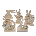 Miniatyrbild 3 av 3: Trä Påskhare För Målning, Påskhare Trä Diy Påskhare Påskdekoration PåskdekorationA C