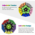 Pikkukuva 3 / 7: Megaminx-kuutio, Dodecahedron Speed Cube 3x3 Dodecahedron Cube Puzzle Cube Magic Speed Cube, Super Durable and Easy Turning (Mustat Tarrat) Black Stickers