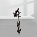 Miniatyrbild 3 av 4: Par statyett Man lyfter kvinna staty Harts älskare Skulptur Heminredning Desktop Ornament