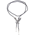 Pikkukuva 5 / 5: Native American Bolo Tie Rodeo Cowboy Nahkakaulakoru Länsimainen Kaulakoru Pukuasusteet Miehille, Naisille