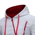 Miniatyrbillede 4 af 4: 2023 Ny Efterår/Vinter Herre Tracksuit Sæt Mode Print Lynlås Hættetrøje + Sweatpants 2 Dele Sæt Jogging Casual Tøj Black M