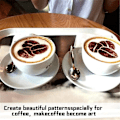 Miniatyrbillede 5 af 5: 4 stk. Cappuccino Kaffe Dekoration Rustfrit Stål Skabeloner Kaffe Kunst Skabelon Kaffe Form Værktøj til Kage Kaffe Havregryn Varm Chokolade Silver