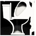 Miniatyrbilde 4 av 5: Toalett Timeglass Fem-minutters toalettform Timer Stress Relief T xixl black 150