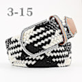 Miniatyrbilde 1 av 2: Herrebelter Bursdagsgave Midjebelteflett Klassisk spenne linning Justerbar blandet 3 farger Black White