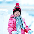 Miniatyrbild 3 av 5: Handskar Tvådelad Set Vinter Fleecefodrad Varm Barn Femfingrade Stickade Kalltålig Brittisk Hatt Purplish red Average size