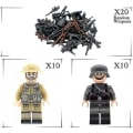 Miniatyrbillede 3 af 5: 20 stk soldater + våben minifigurer WW2 militærsæt, hærvåben