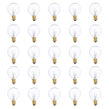 Miniatyrbild 4 av 5: G40 Glödlampor Ersättning G40 Tungsten Glödlampa 7W 220-240V Klar Globe Glödlampa E12 Bas Glödlampor