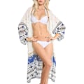 Miniatyrbillede 2 af 5: Sommer Lang Kaftan Bohemian Strand Kimono Badetøj Cover Up Plus Size Kjole Til Kvinder