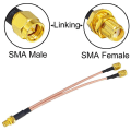 Miniatyrbillede 2 af 5: Wifi Antenne Koaksialkabel Sma Hun Til Y-type 2xsma Han Lige Splitter Combiner Extension Pig As shown