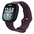 Miniatyrbillede 2 af 5: For Fitbit Versa 4/Sense 2 Smart Watch Silikone Rem til Solid Farve Udskiftning Håndledsrem