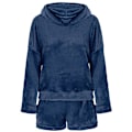 Pikkukuva 2 / 9: Naisten Fleecepuku Untuvainen Pyjama Yöasusetti Tummansininen Dark Blue 4XL