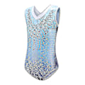 Miniatyrbillede 2 af 5: Piger Sleeveless Dansedragt Gymnastik Leotard Ballet Leotards Light Blue 13-14Y