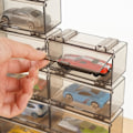 Miniatyrbilde 5 av 5: 10 stk klar akryl utstillingsmontering for bilform, hjul bilmodell utstillingsmontering Skala hjulutstilling Ca Transparent Gray
