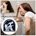 Miniatyrbilde 3 av 5: Toalett Timeglass Fem-minutters toalettform Timer Stress Relief T xixl black 150