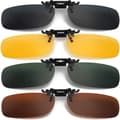 4-pack, Clip-on Polariserande Solglasögon, Överglasögon för Män Kvinnor