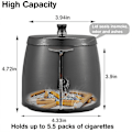Miniatyrbild 5 av 5: Rostfritt Stålashtray Med Lock För Utomhus Vindtät Ashtray Med Halkskyddad Bas För Utomhus- Och Inomhusbruk Gold S