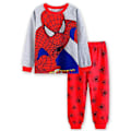 Miniatyrbild 1 av 2: 3-7 år gamla barns pojkar Spiderman Batman pyjamas långärmad T-shirt långa byxor pyjamas set superhjälte pyjamas Grey Red 4-5Years