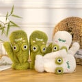 Miniatyrbilde 2 av 5: Vinterhansker for kvinner, varme votter, kunstig pels, vintertilbehør Green