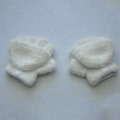 Miniatyrbillede 2 af 5: Korallfløjls handsker plys fingerløse luffer med flip top børn strikkede handsker Red