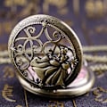 Pikkukuva 3 / 6: Alice in Wonderland watch pronssikvartsi Steampunk taskukellot syntymäpäivän joululahja lapsille