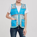 Miniatyrbillede 2 af 3: Dame Vest med Høj Synlighed Refleks Arbejdssikkerhedsvest Jakke Sky Blue 4XL