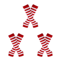 Pikkukuva 1 / 5: 1/2/3/5 Polven yläpuoliset sukat paksuille reisille Helppokäyttöiset ja tyylikkäät Punainen ja valkoinen Red and white 3Set