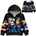 Miniatyrbillede 2 af 4: ROBLOX Børne Jakke Lynlås Hætte Cardigan Jakke black 150