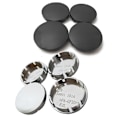 Miniatyrbilde 3 av 5: 4 stk 56 mm navkapsler for bilhjul universal abs dekk for kjøretøy dekk felgdeksel Silver