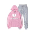 Miniatyrbild 2 av 5: Höst/vinter Xxxtentacion Revenge Kill Hip Hop Hoodies Tröjor och Byxor Män Tvådelad Set Huvad Dräkt Sammet Shry pinkLightAIxinBB XL