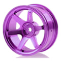 Miniatyrbillede 2 af 5: 4p aluminiumslegering 6 eger hjulfælg til Rc 1/10 On-road 1052 Drift Sakura Te37+, lilla