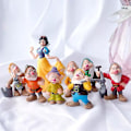 Miniatyrbilde 2 av 5: 8 Stk/sett Snøhvit Syv Dverger Figurer Modell Leker Ornamenter Hjem Dekor