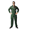 Miniatyrbild 1 av 5: Top Gun Film Cosplay Amerikanska Flygvapnet Uniform Halloween Kostymer För Män Vuxen Armégrön Militär Pilot Overall M