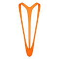Miniatyrbilde 1 av 5: Fluorescerende Mankini - Menn Elastisk Badetøy Orange One Size