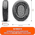 Miniatyrbilde 3 av 4: Øreputer for Skullcandy Crusher/evo/hesh 3 hodetelefoner og mer | Forbedret holdbarhet og tykkelse for forbedret komfort og støyisolering | Svart