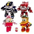 Miniatyrbilde 1 av 4: 4 stk/sett 8cm Robot Tog Transformation Kay Alf Dynamisk Togfamilie Deformasjon Togbil Actionfigur Leke for Barn