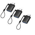 Pikkukuva 1 / 5: USB C - USB 3.0 -sovitin (3 kpl), USB-C - USB-A naaras -OTG USB Type C -sovitin, yhteensopiva