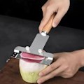Miniatyrbillede 2 af 5: Multifunktionel Grøntsags Skræller, Rustfrit Stål Køkken Gadget Alsidig Skræller Pulling knife gourd knife