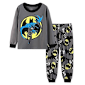 Miniatyrbillede 1 af 2: 3-7 år gamle drenges Spiderman Batman pyjamas langærmet T-shirt lange bukser pyjamas sæt superhelt pyjamas Grey 6-7Years