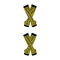 Pikkukuva 4 / 5: 1/2/3/5 Polven yläpuoliset sukat paksuille reisille Helppokäyttöiset ja tekevät keltaisen ja mustan yellow and black 2Set
